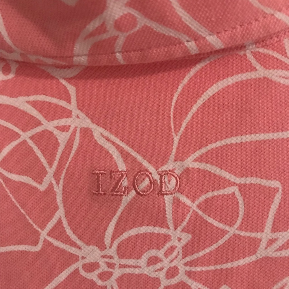 Izod pink/White stretch golf shirt - Picture 2 of 4